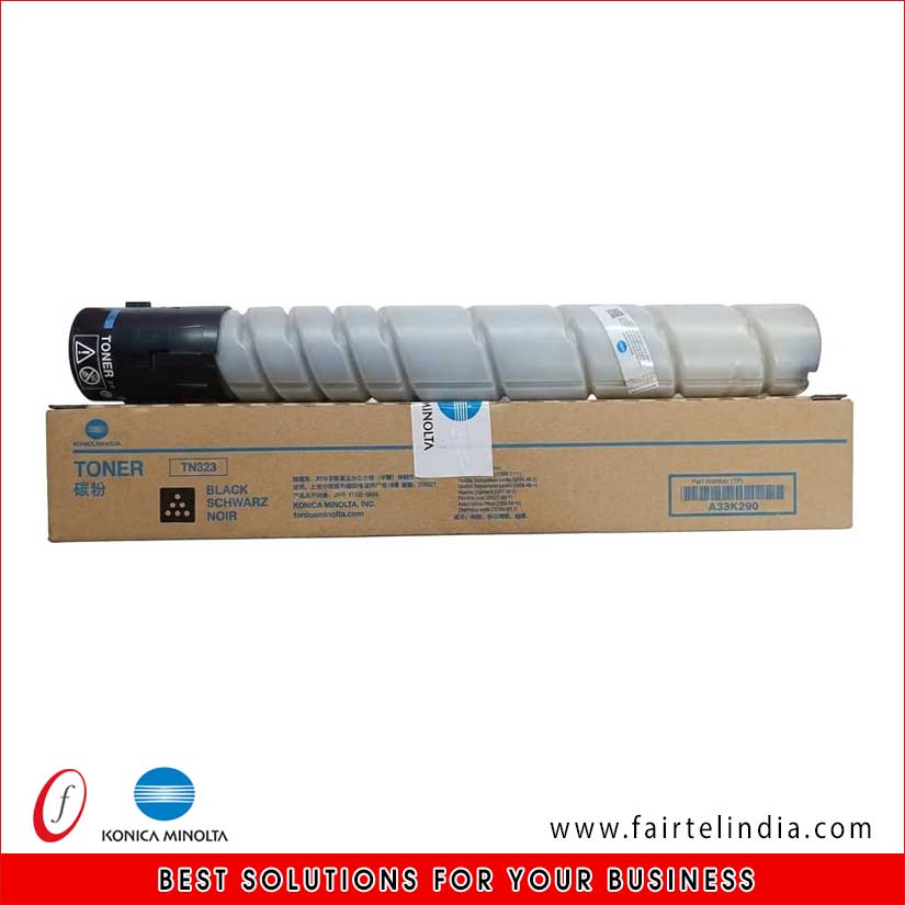 TN-323 Black Toner Cartridge Konika Minolta Genuine Spares & Service Centre in Ludhiana Punjab Fair Telcom company Ludhiana